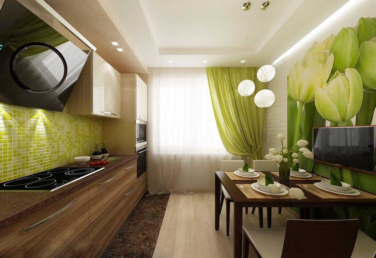 Дизайн кухни 9 кв. м: 100 фото новинок, цвет, стиль, планировка