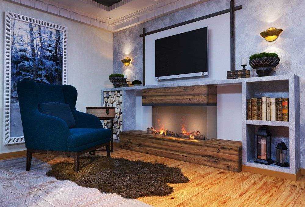 Камины в интерьере - 100 дизайнерских идей с фото