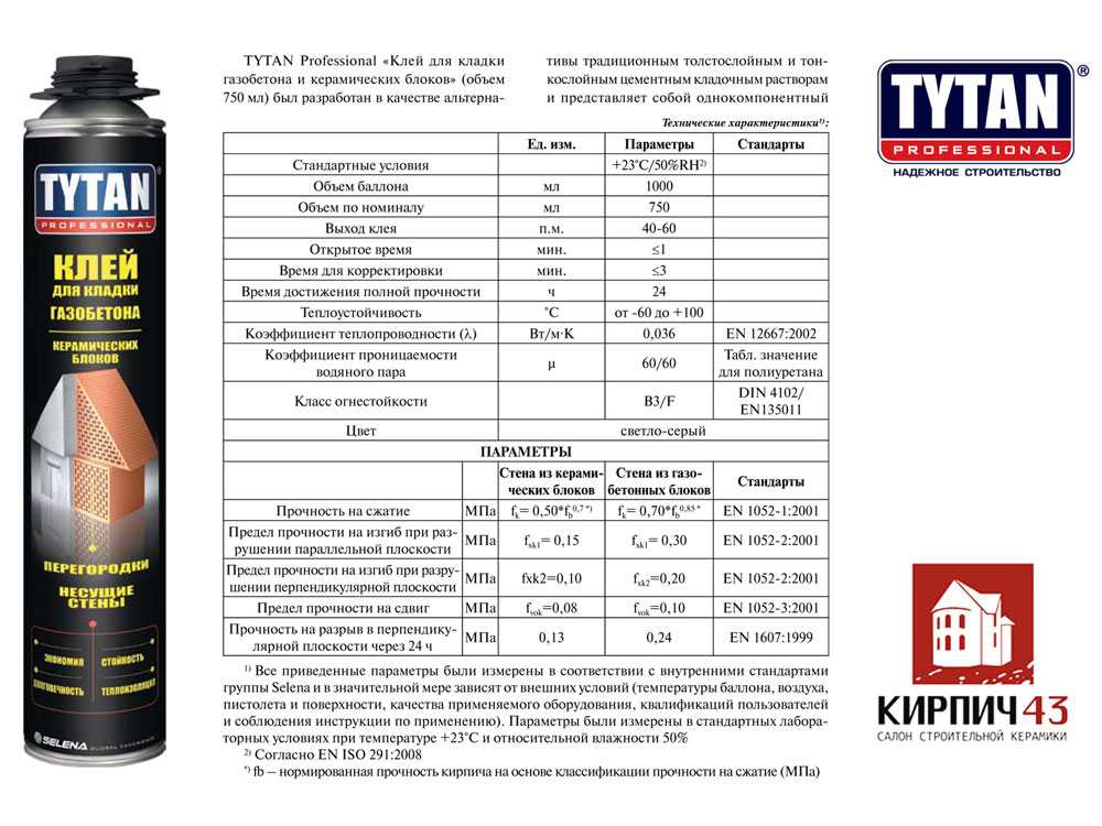 Пена для газобетона, пенобетона – полиуретановая клей-пена в баллонах для кладки газобетонных, газосиликатных блоков, пеноблоков + фото-видео