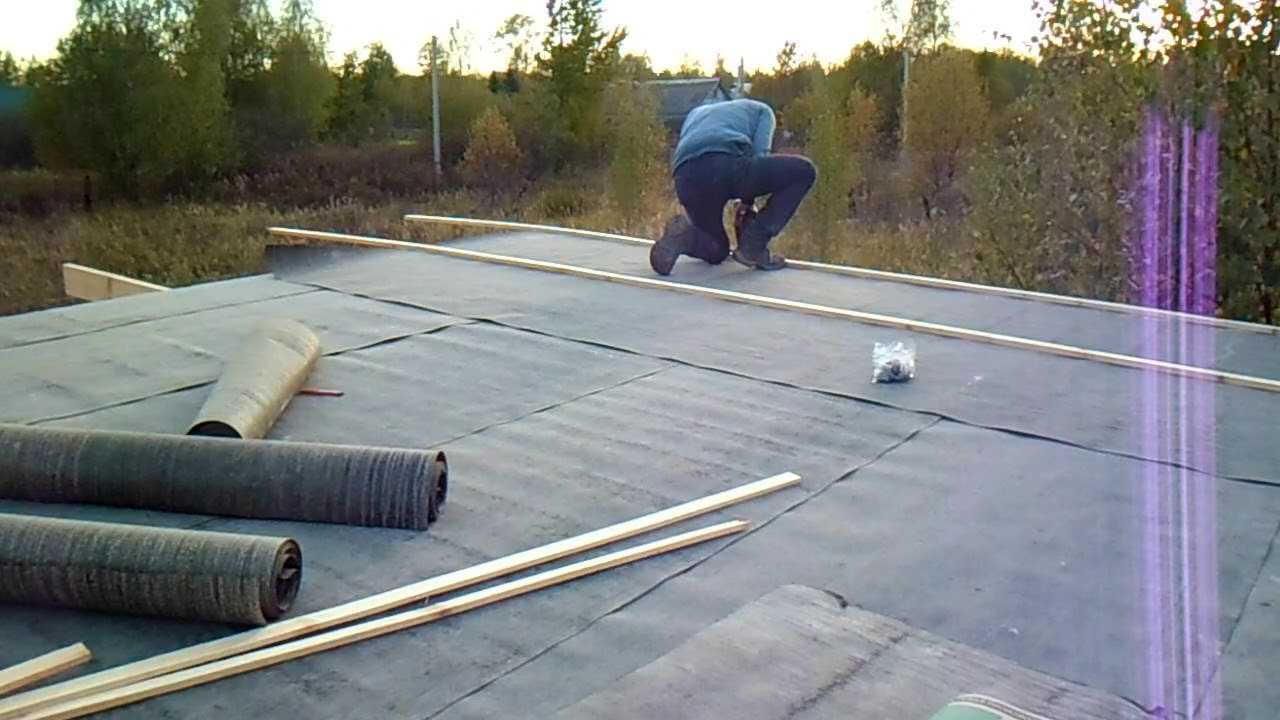 Ремонт кровли, покрытой рубероидом