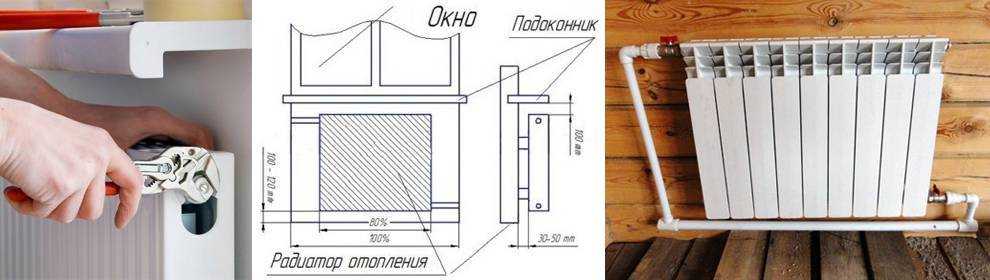 Установка радиатора отопления своими руками: как правильно установить, правила, схема, способы установки батареи на фото и видео