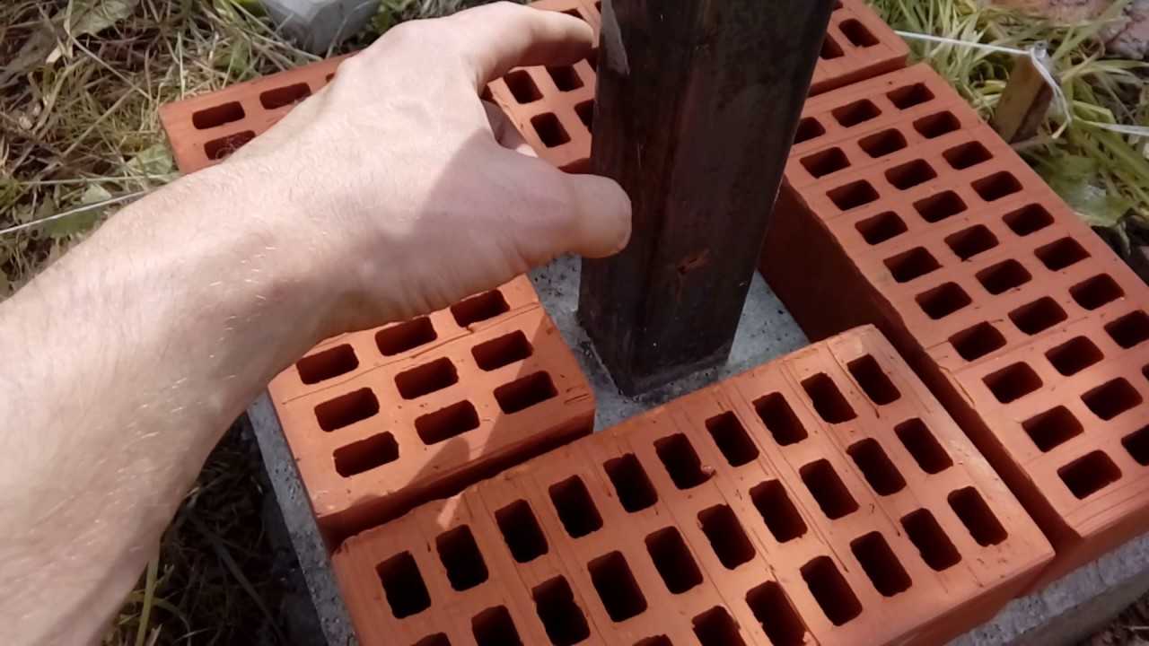 Кладка столбов из кирпича: технология, ошибки, фото, видео