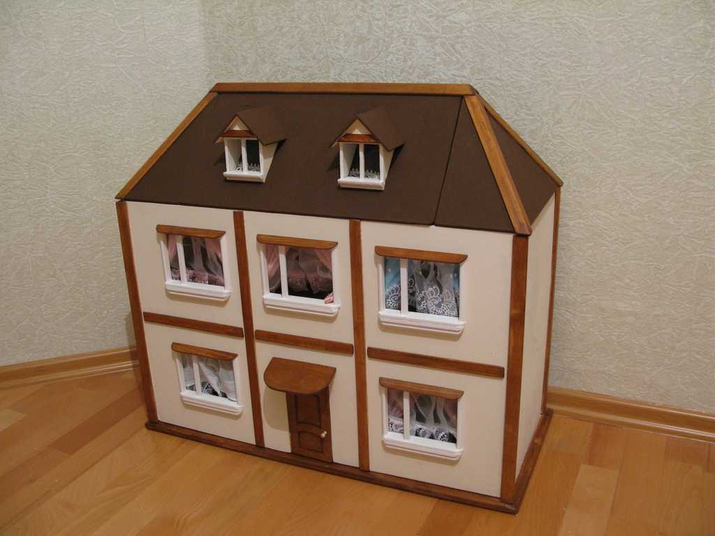 Домик для кукол своими руками (50 фото процесса): из коробки и фанеры