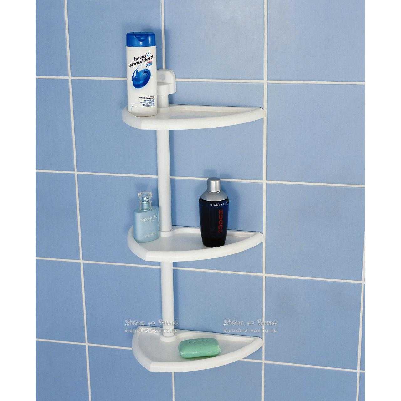 Полки для ванной комнаты: напольные и подвесные, с зеркалом, пластиковые, стеклянные, металлические, деревянные, из искусственного камня - всё в этой статье