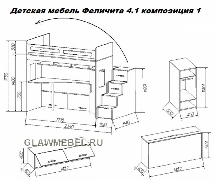 Детская двухъярусная кровать своими руками: чертежи, схемы, фото
