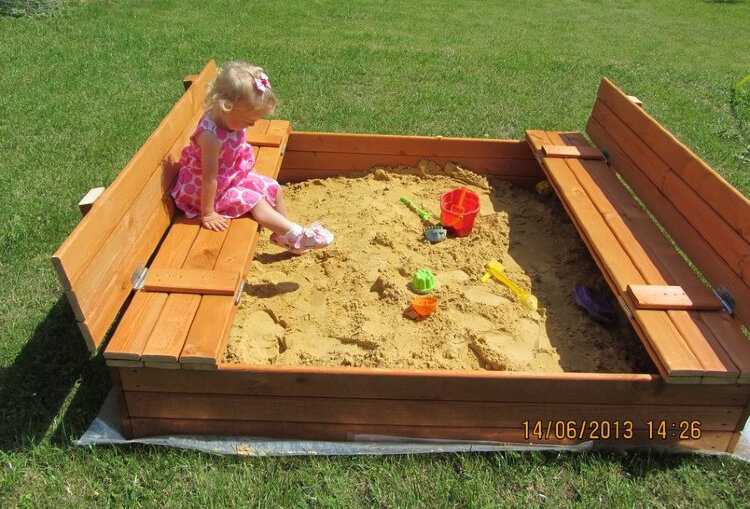 Детская песочница для дачи своими руками: 230 фото