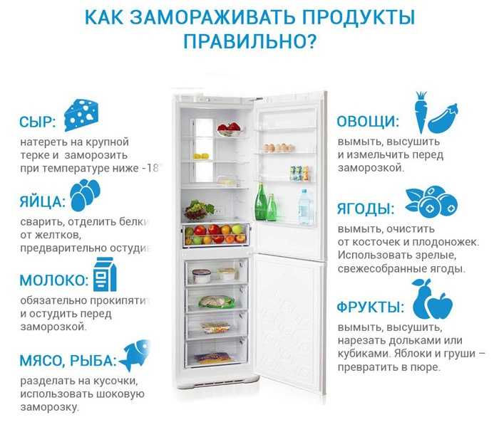 Заморозка продуктов: самая наглядная таблица, что можно и нельзя замораживать