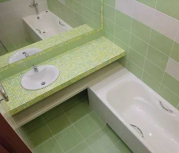 Столешница в ванную комнату: реальные фото примеры