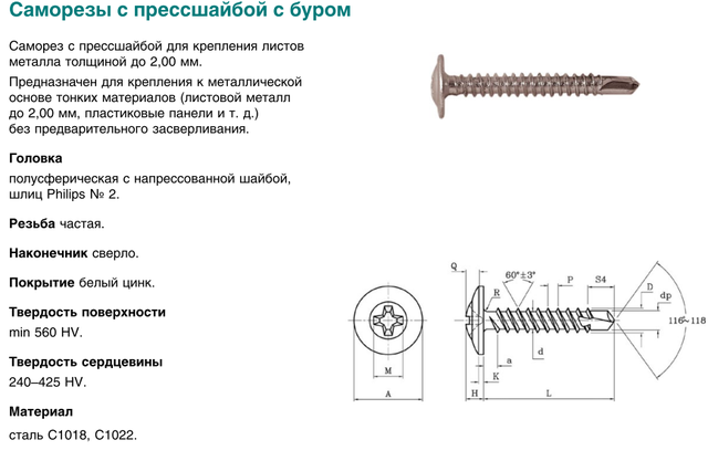 Какие бывают саморезы по дереву: виды и их размеры